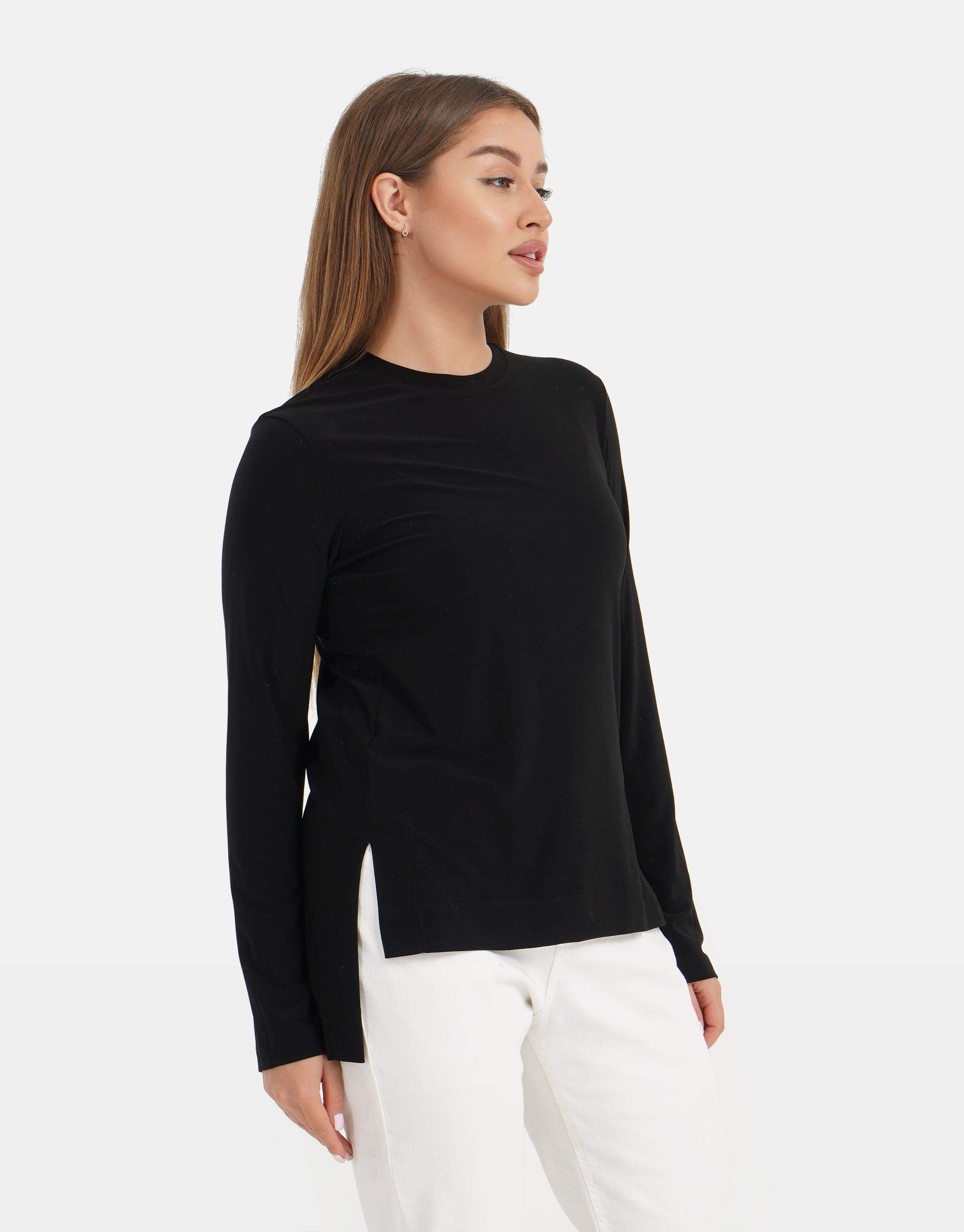 Asymmetrical Long Sleeve T-Shirt - Carina - ÙƒØ§Ø±ÙŠÙ†Ø§