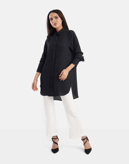 Asymmetrical Relaxed Fit Shirt - Carina - ÙƒØ§Ø±ÙŠÙ†Ø§