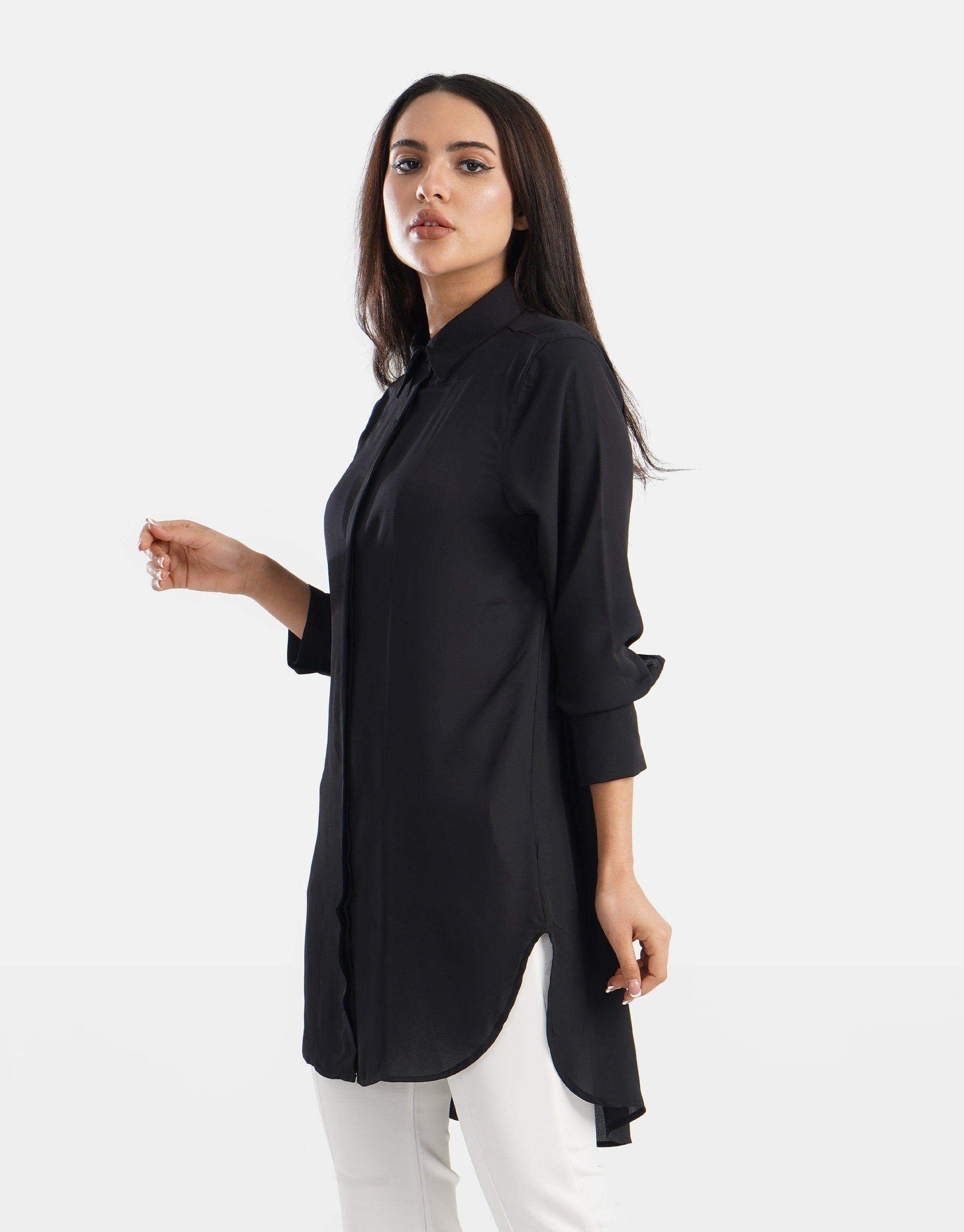 Asymmetrical Relaxed Fit Shirt - Carina - ÙƒØ§Ø±ÙŠÙ†Ø§