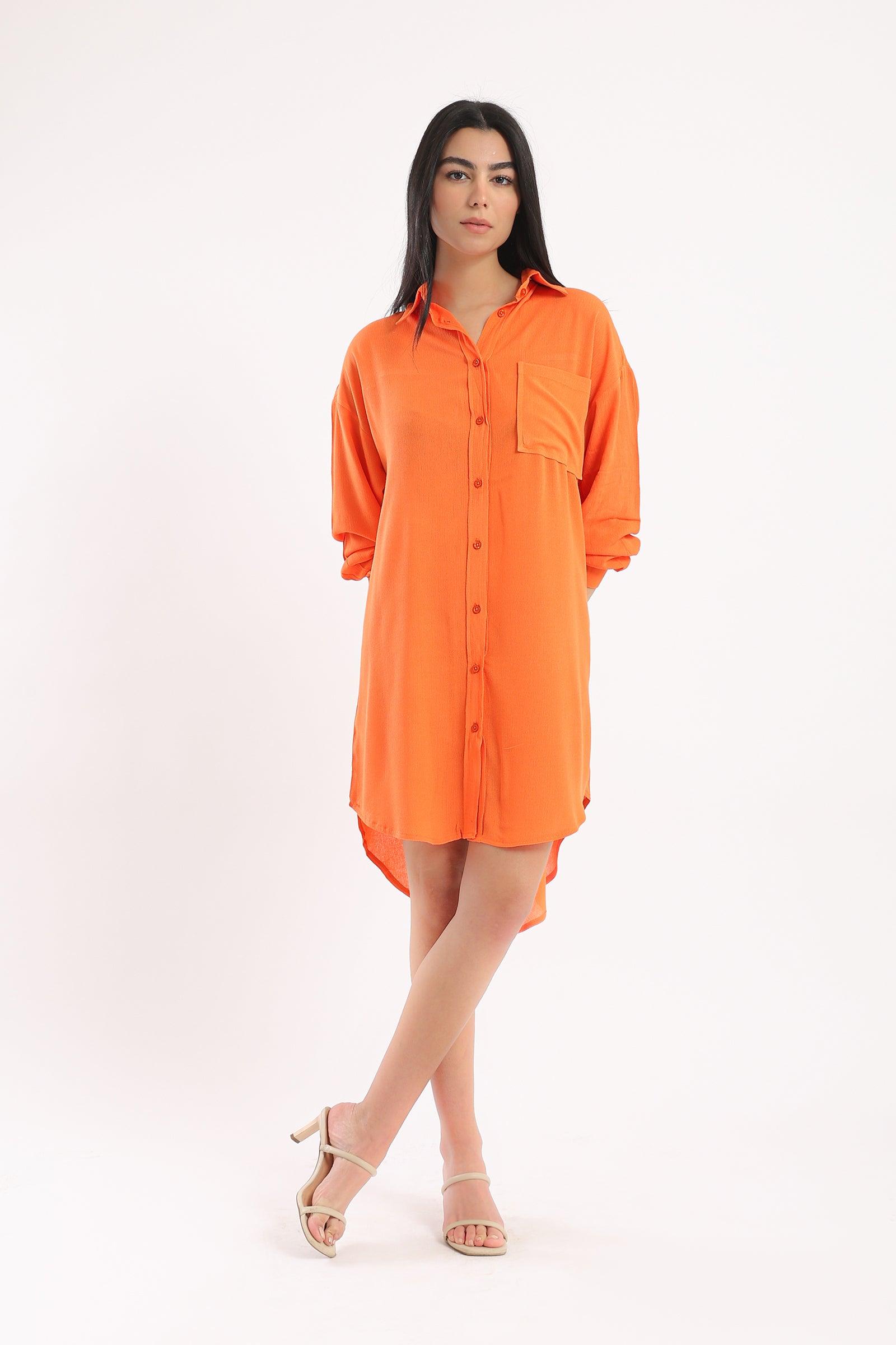 Asymmetrical Shirt Dress - Clue Wear