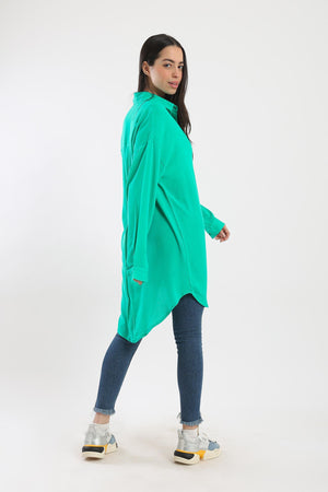 Asymmetrical Shirt Dress - Clue Wear