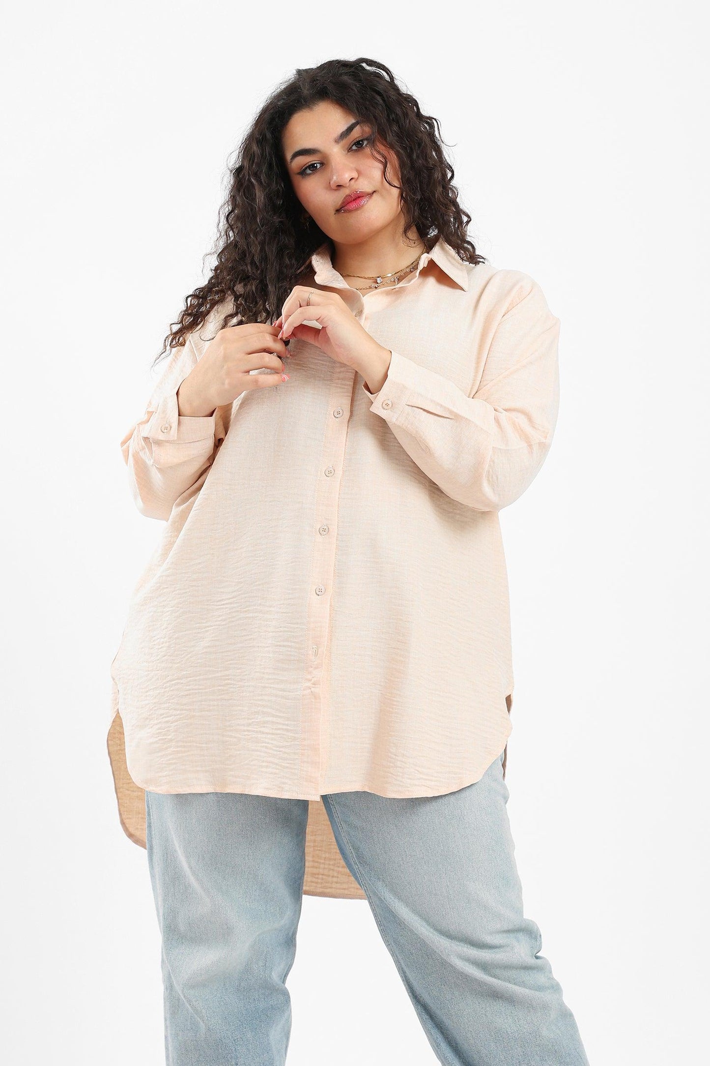 Asymmetrical Tencel Shirt - Clue Wear