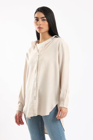 Asymmetrical Tencel Shirt - Clue Wear