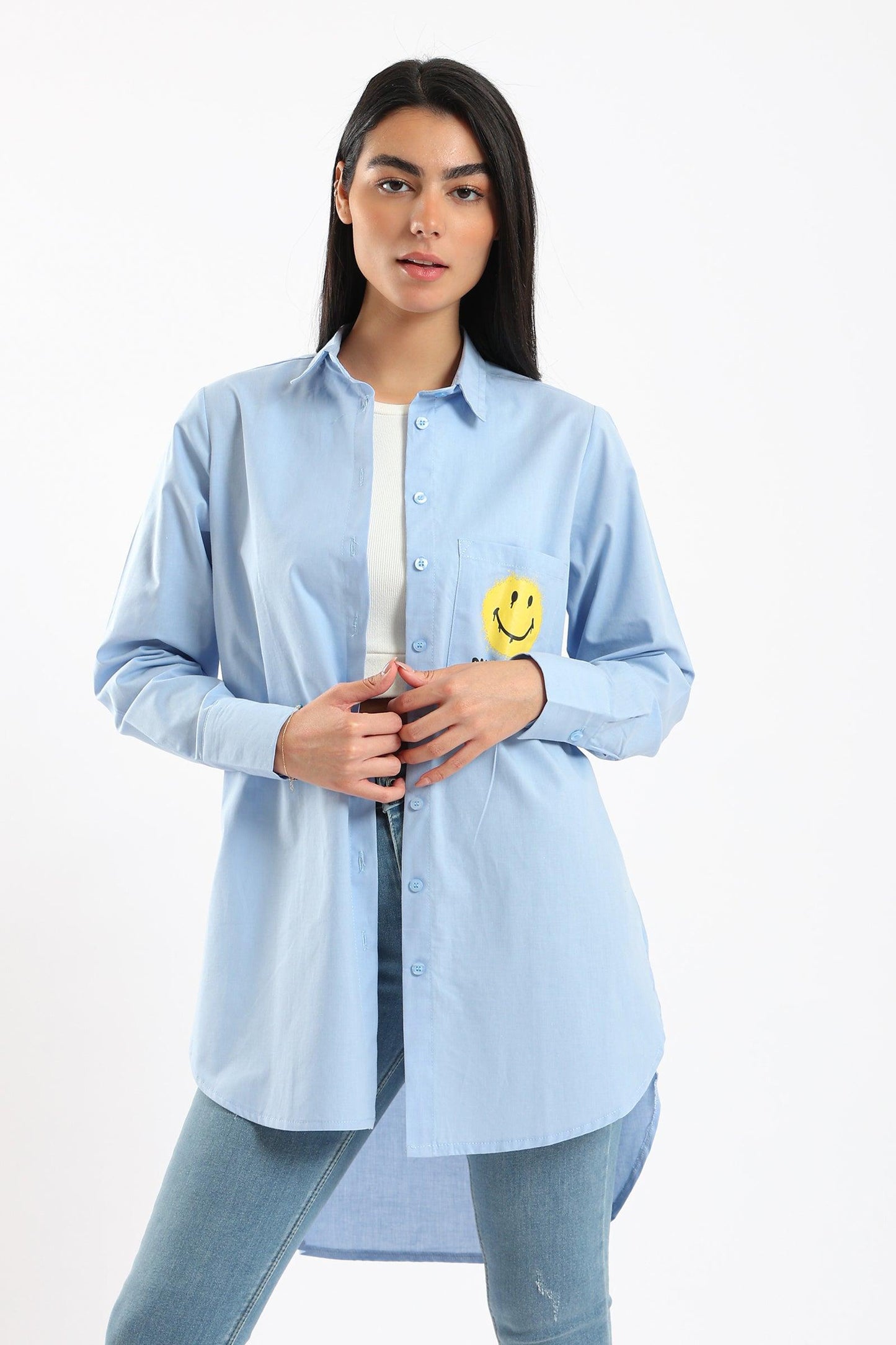 Asymmetrical Viscose Shirt - Clue Wear