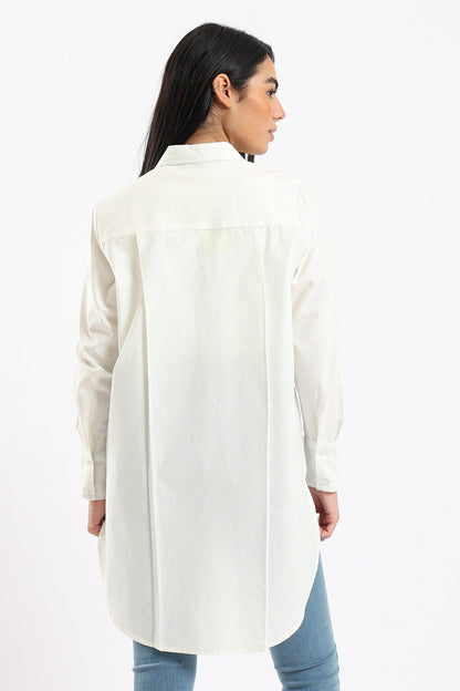 Asymmetrical Viscose Shirt - Clue Wear