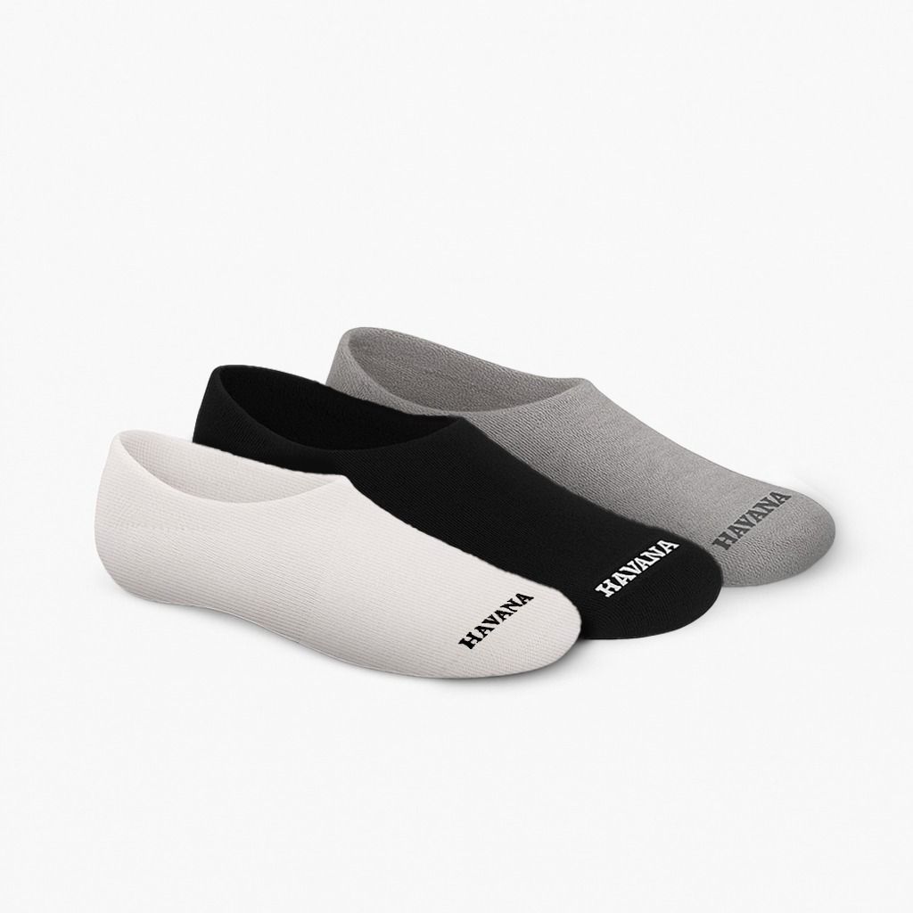 Cotton Invisible Athletic Socks – Set of 3