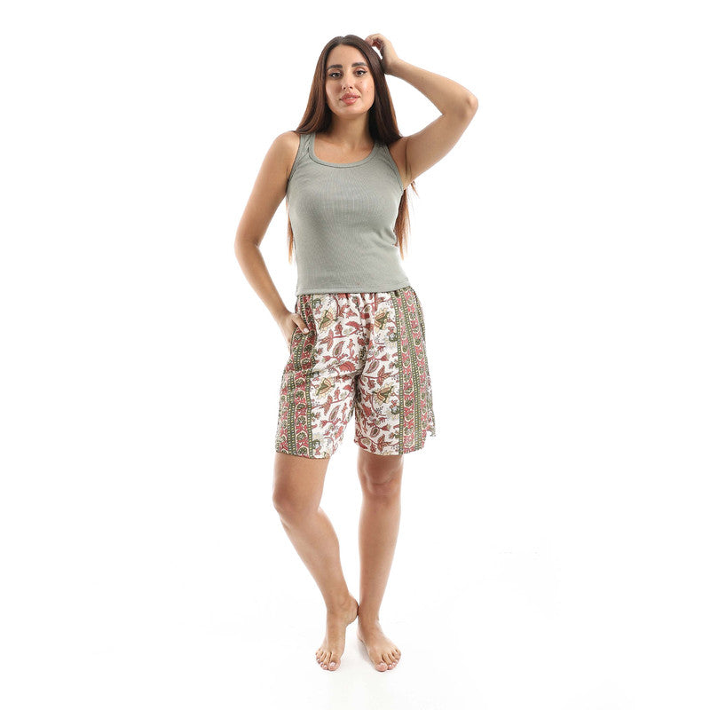 Jamila Set Tank Top & Cut Derby Shorts – Sage Green