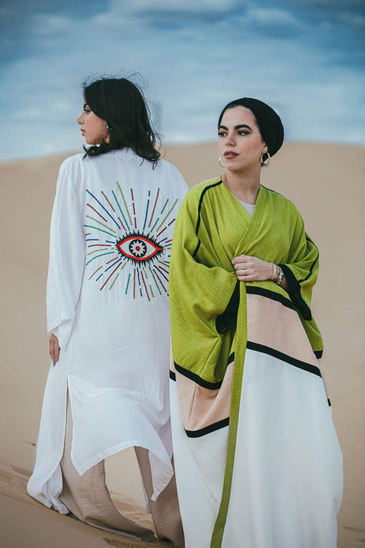 Back Eye Embroidery Kimono - Carina - ÙƒØ§Ø±ÙŠÙ†Ø§