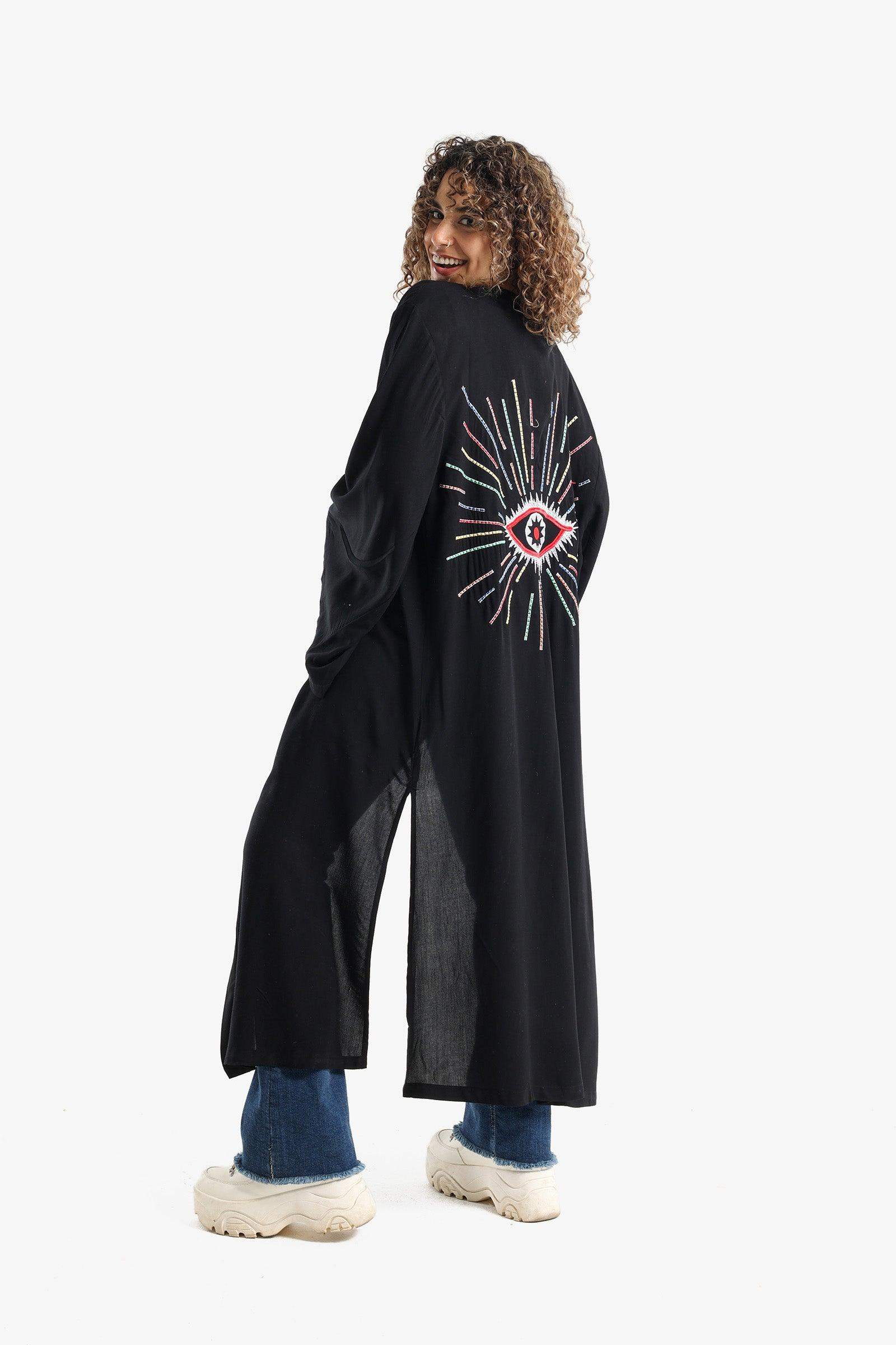 Back Eye Embroidery Kimono - Carina - ÙƒØ§Ø±ÙŠÙ†Ø§