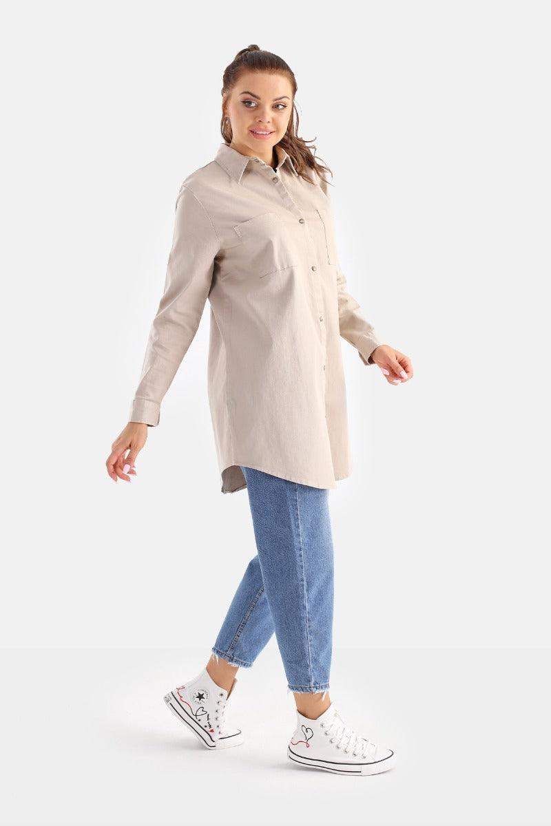 Basic Cotton Shirt - Carina - ÙƒØ§Ø±ÙŠÙ†Ø§