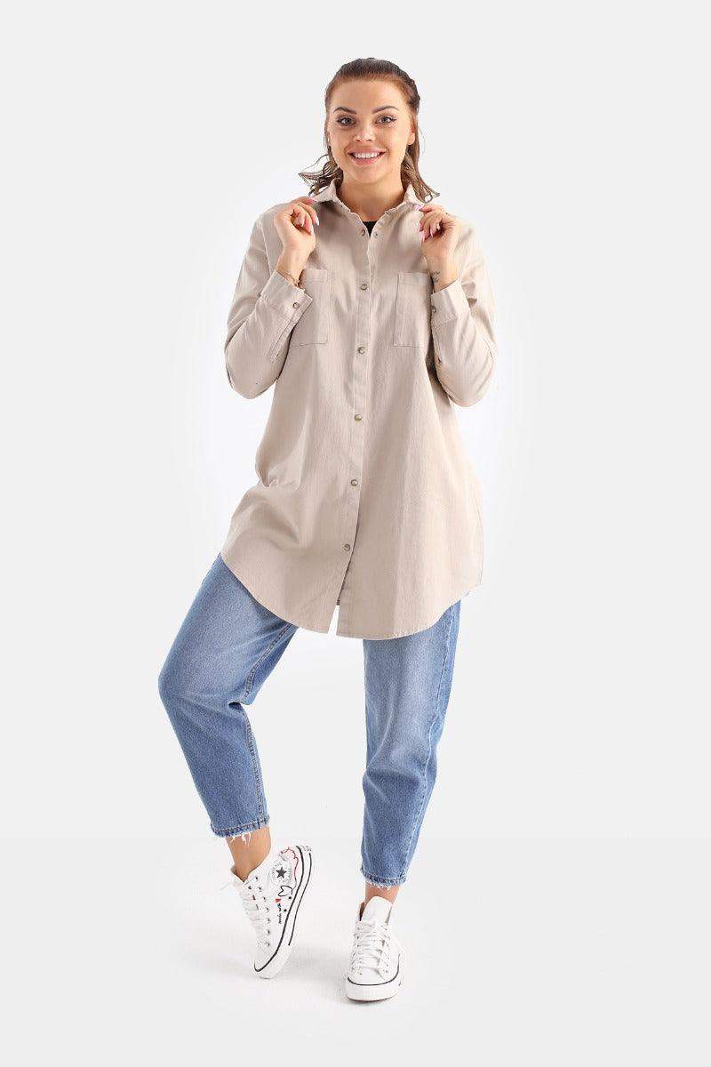 Basic Cotton Shirt - Carina - ÙƒØ§Ø±ÙŠÙ†Ø§