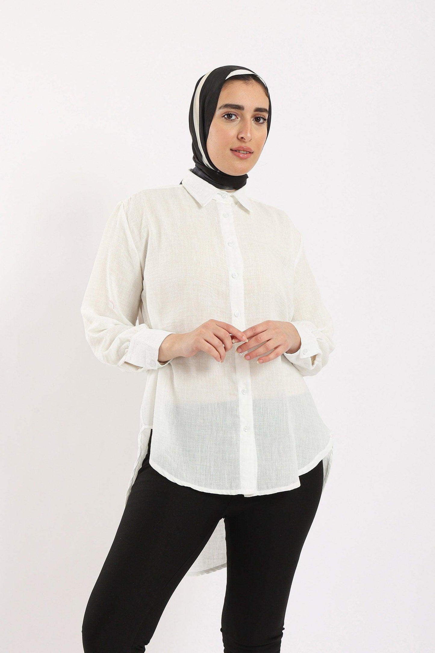 Basic High Low Shirt - Carina - ÙƒØ§Ø±ÙŠÙ†Ø§