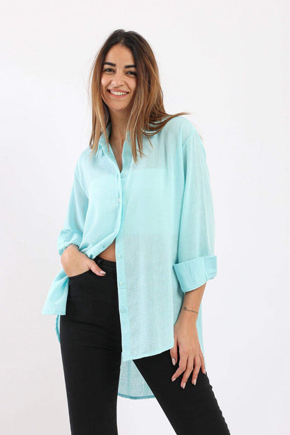 Basic High Low Shirt - Carina - ÙƒØ§Ø±ÙŠÙ†Ø§