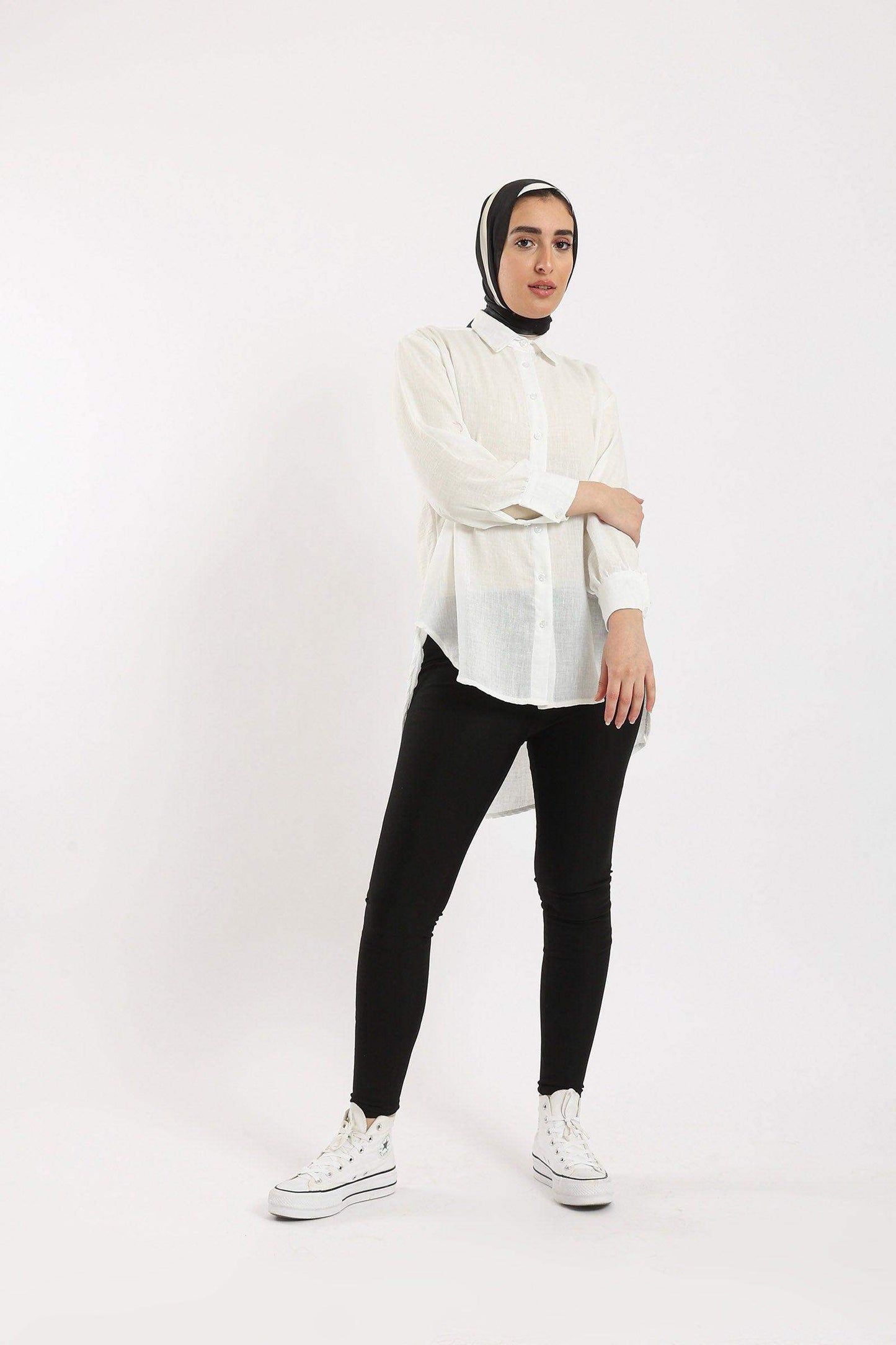 Basic High Low Shirt - Carina - ÙƒØ§Ø±ÙŠÙ†Ø§