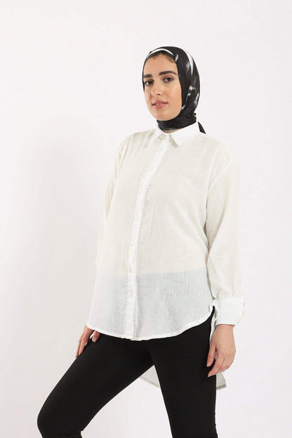 Basic High Low Shirt - Carina - ÙƒØ§Ø±ÙŠÙ†Ø§