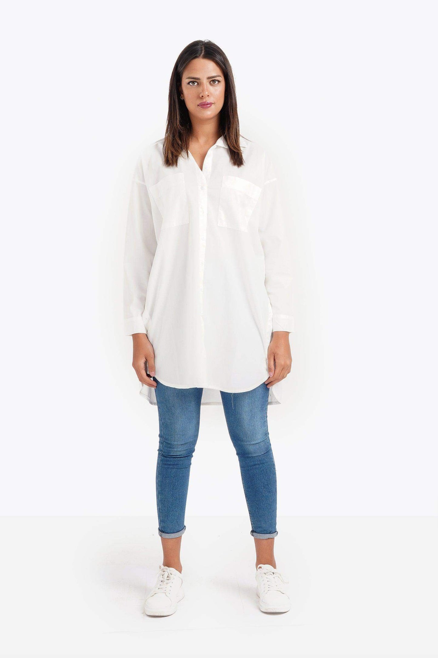 Basic Plain Long Sleeves Shirt - Carina - ÙƒØ§Ø±ÙŠÙ†Ø§