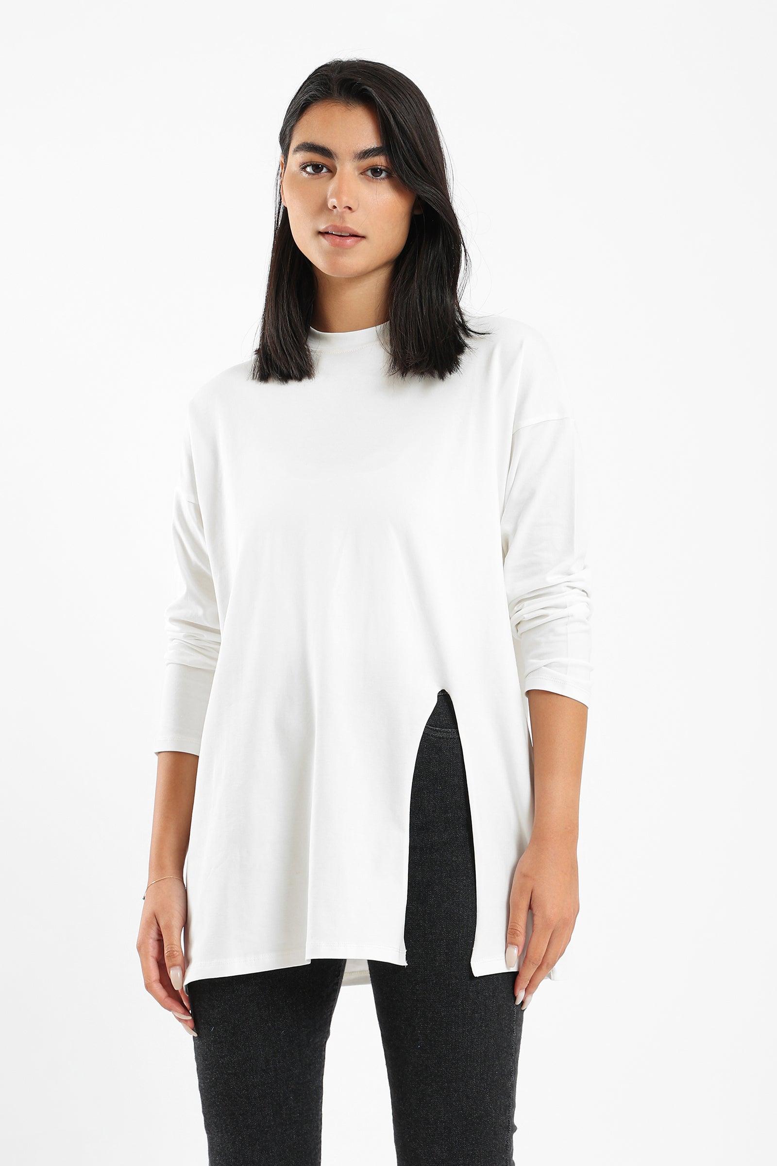 Basic Top With Front Slit - Clue Wear