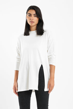 Basic Top With Front Slit - Clue Wear