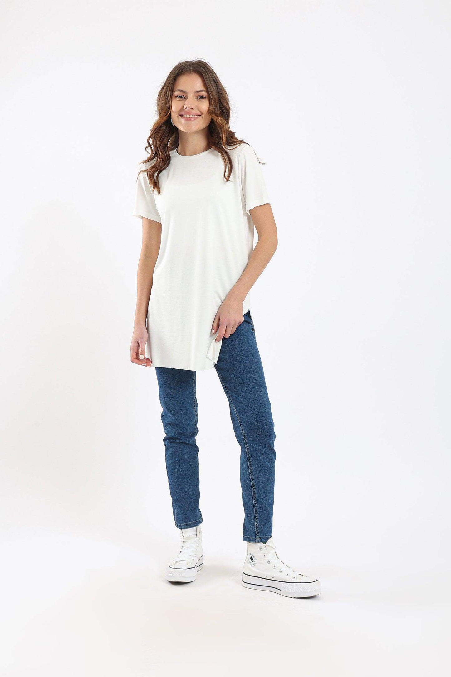 Basic Viscose T-Shirt - Carina - ÙƒØ§Ø±ÙŠÙ†Ø§