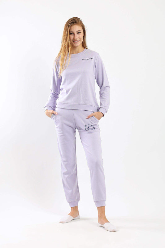 "Be Happy" Printed Pyjama Set - Carina - ÙƒØ§Ø±ÙŠÙ†Ø§