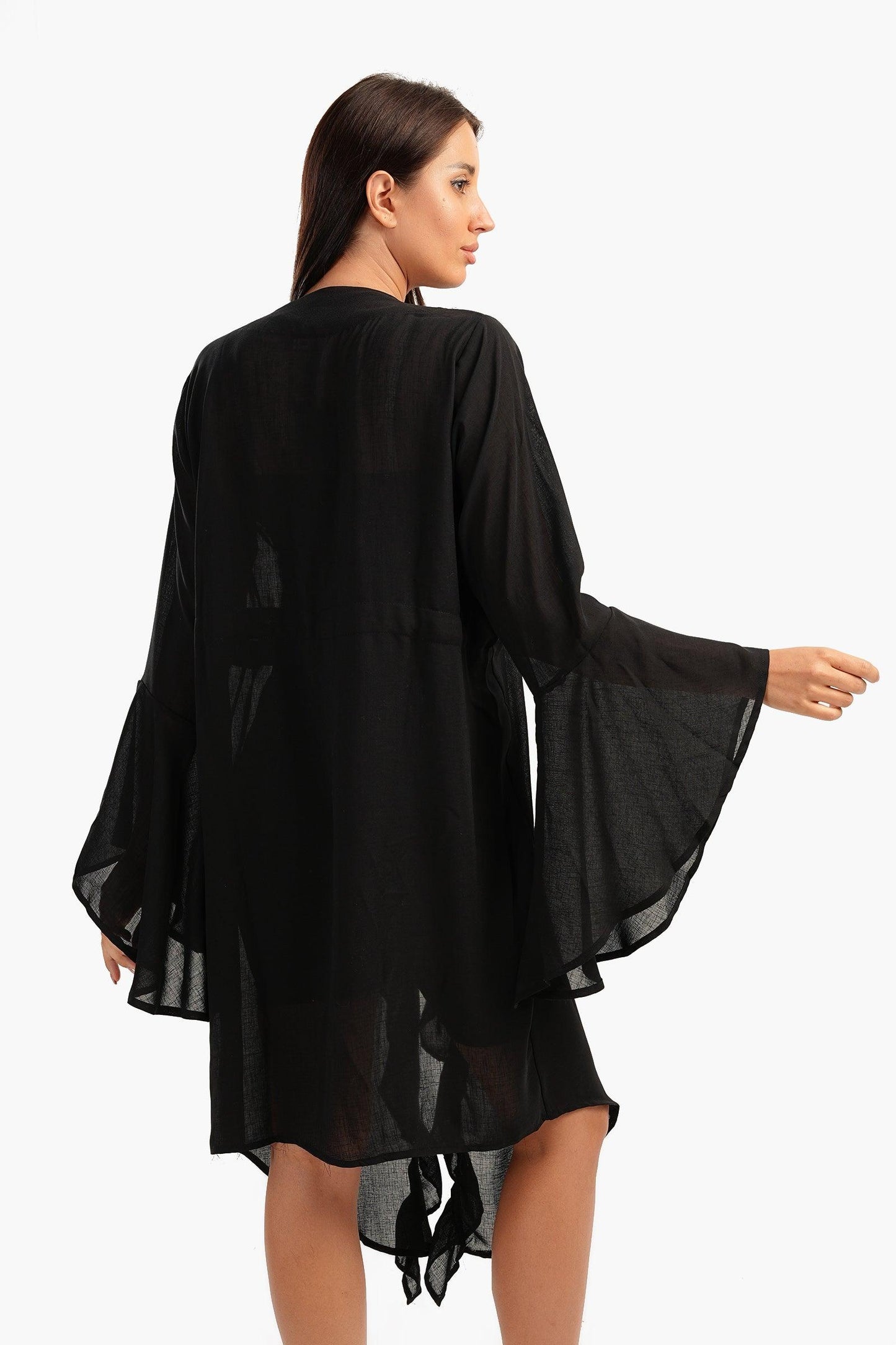 Beach Kimono with Ruffles - Carina - ÙƒØ§Ø±ÙŠÙ†Ø§