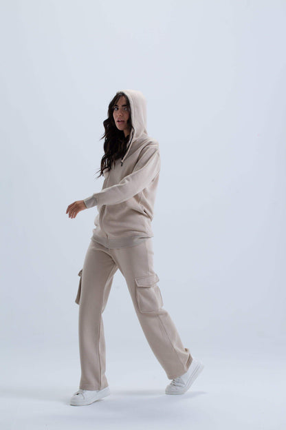 Beige Cargo Lounge Pants - Carina - ÙƒØ§Ø±ÙŠÙ†Ø§