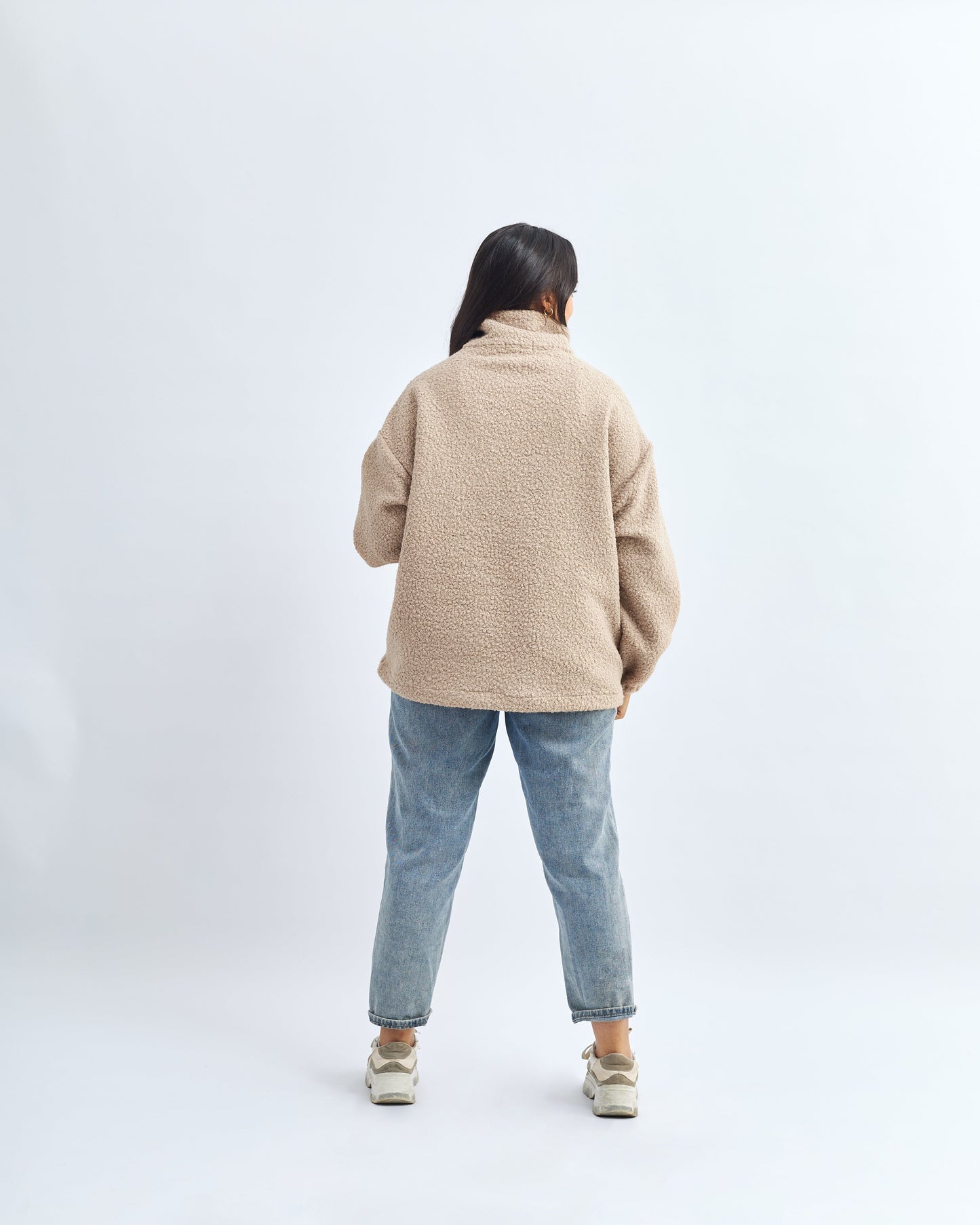 Beige - Fur Sweater