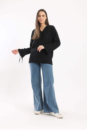 Bell Sleeves Plain Blouse - Carina - ÙƒØ§Ø±ÙŠÙ†Ø§