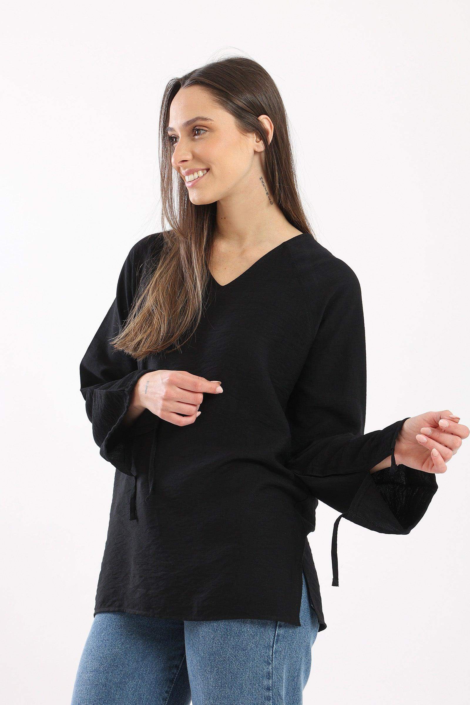 Bell Sleeves Plain Blouse - Carina - ÙƒØ§Ø±ÙŠÙ†Ø§