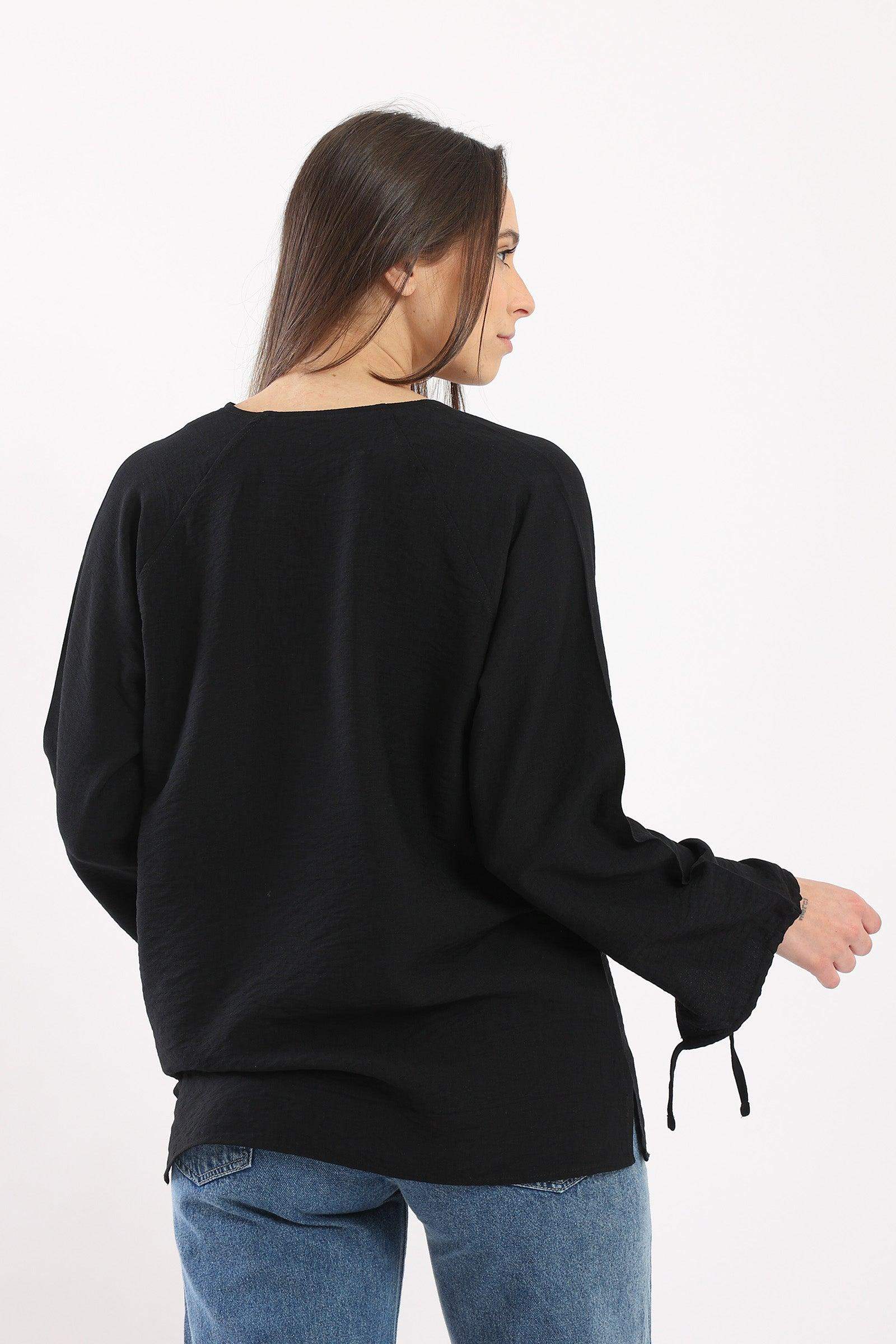 Bell Sleeves Plain Blouse - Carina - ÙƒØ§Ø±ÙŠÙ†Ø§
