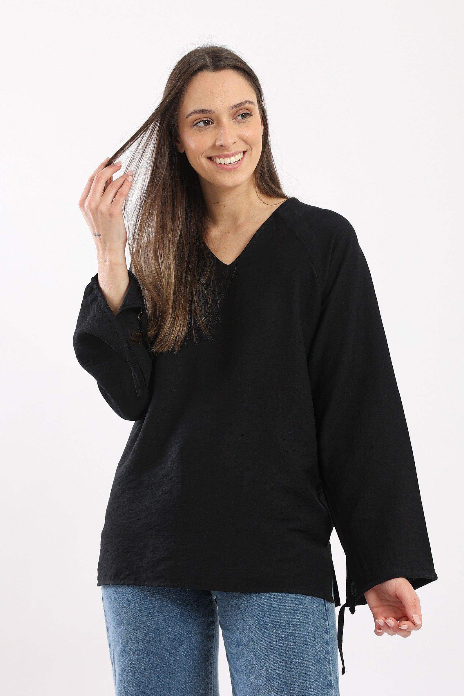 Bell Sleeves Plain Blouse - Carina - ÙƒØ§Ø±ÙŠÙ†Ø§