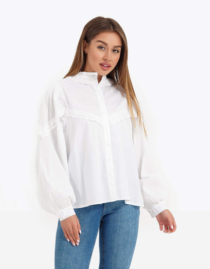 Bishop Lace Shirt - Carina - ÙƒØ§Ø±ÙŠÙ†Ø§