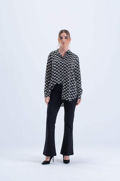 Black & White Classic Shirt - Carina - ÙƒØ§Ø±ÙŠÙ†Ø§