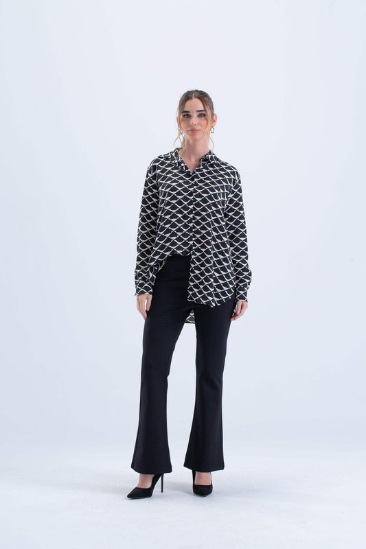 Black & White Classic Shirt - Carina - ÙƒØ§Ø±ÙŠÙ†Ø§