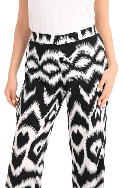 Black & White Patterned Pants - Carina - ÙƒØ§Ø±ÙŠÙ†Ø§