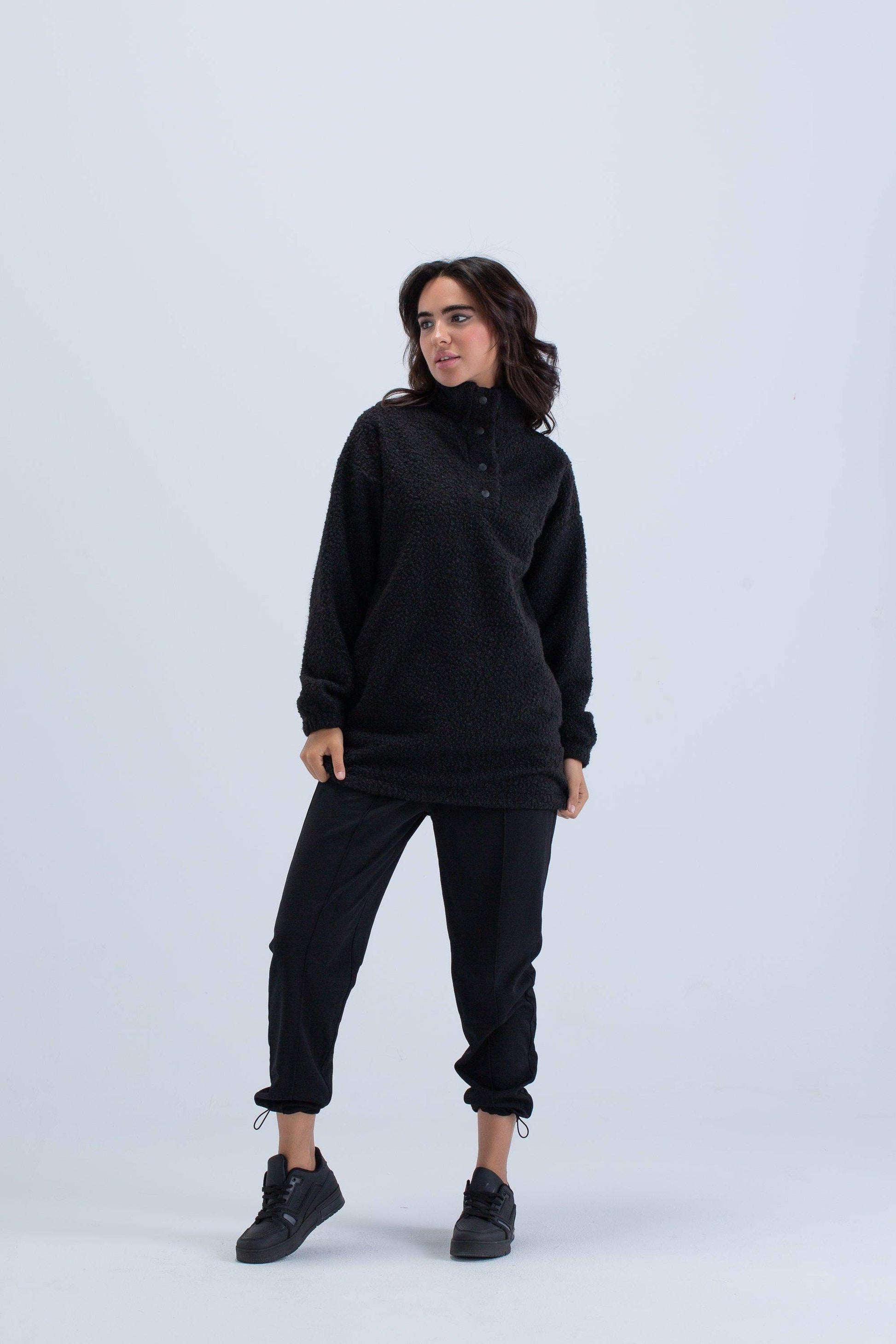 Black Fleece Lounge Sweatshirt - Carina - ÙƒØ§Ø±ÙŠÙ†Ø§