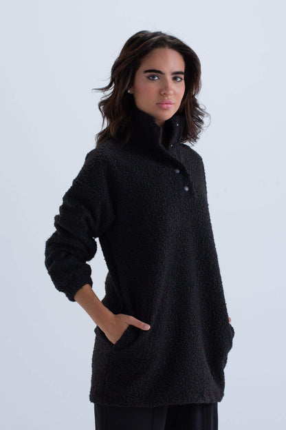 Black Fleece Lounge Sweatshirt - Carina - ÙƒØ§Ø±ÙŠÙ†Ø§