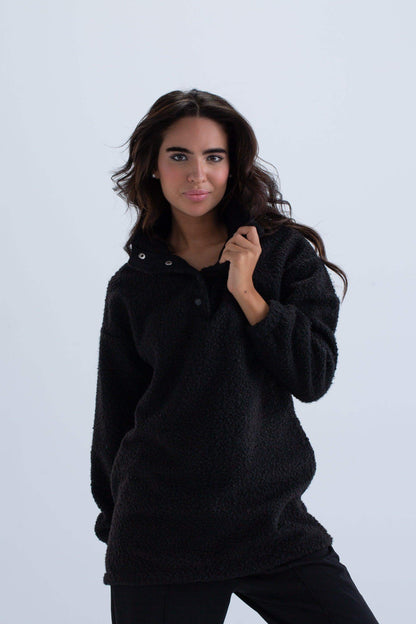 Black Fleece Lounge Sweatshirt - Carina - ÙƒØ§Ø±ÙŠÙ†Ø§