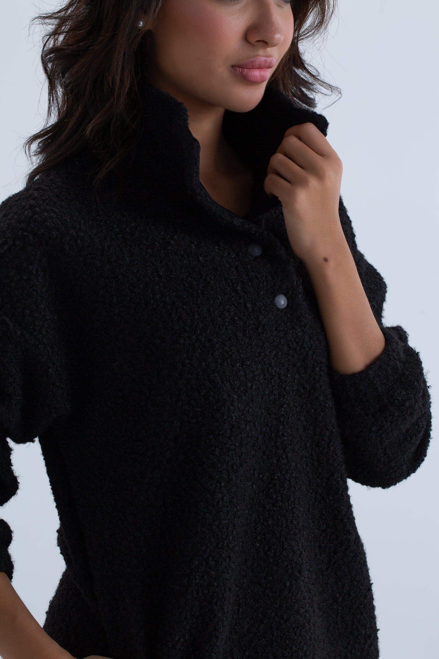 Black Fleece Lounge Sweatshirt - Carina - ÙƒØ§Ø±ÙŠÙ†Ø§