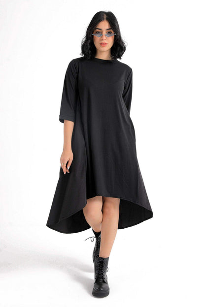 Black High Low Dress - Carina - ÙƒØ§Ø±ÙŠÙ†Ø§