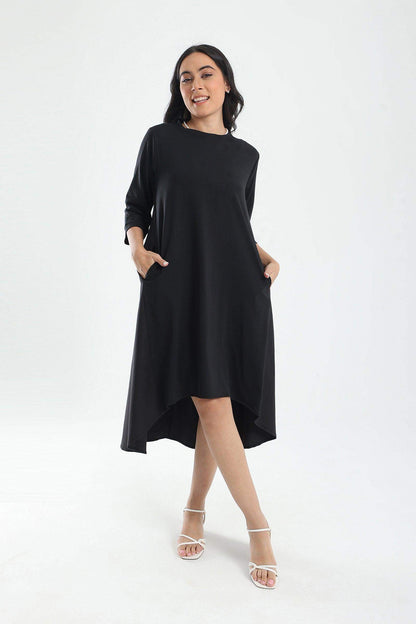 Black High Low Dress - Carina - ÙƒØ§Ø±ÙŠÙ†Ø§