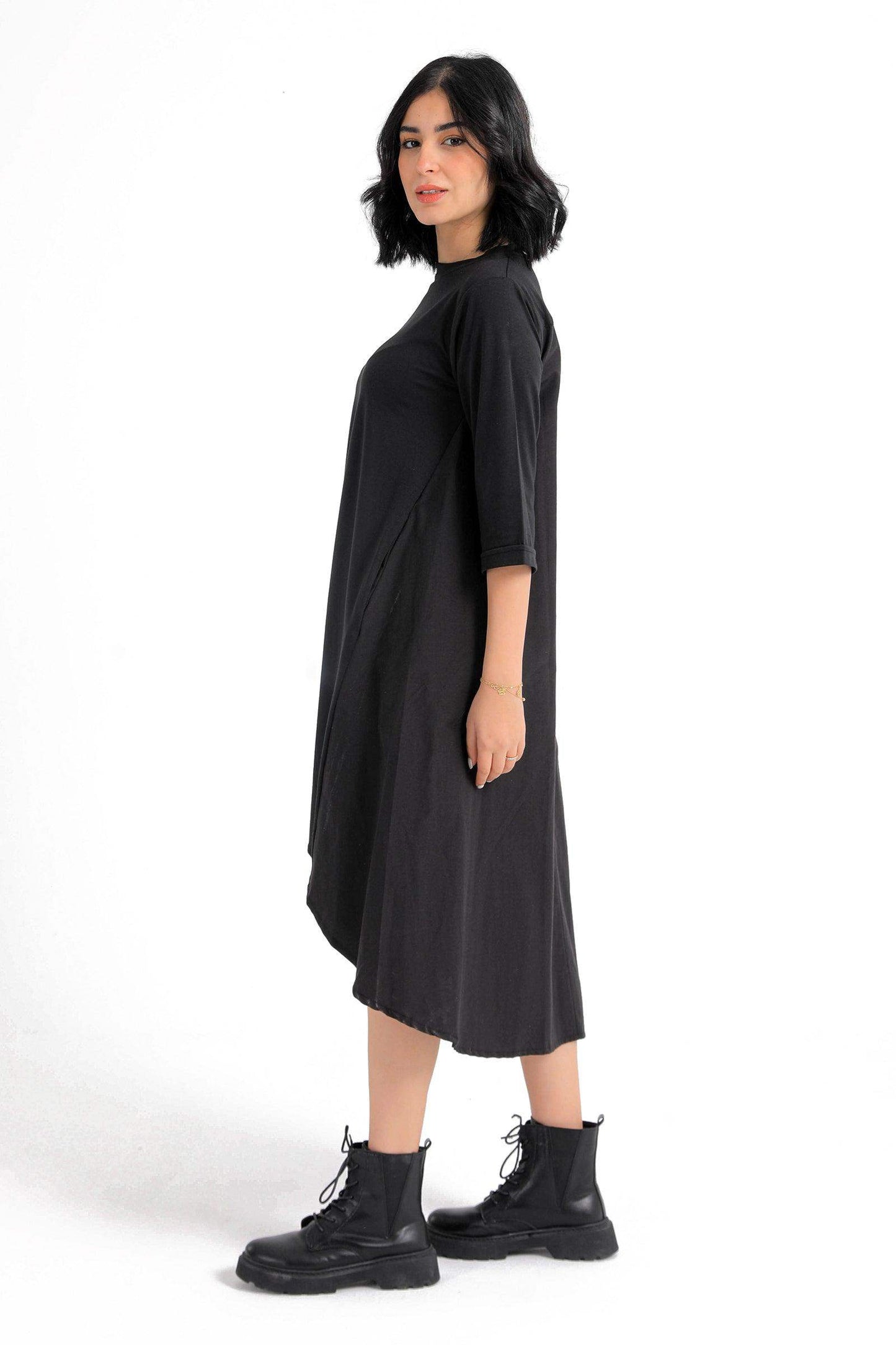 Black High Low Dress - Carina - ÙƒØ§Ø±ÙŠÙ†Ø§