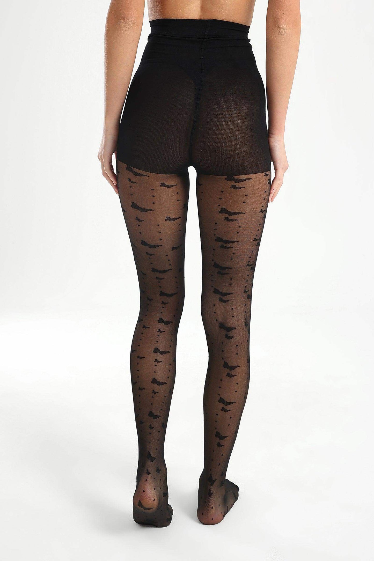 Black Jacquard Pantyhose - Carina - ÙƒØ§Ø±ÙŠÙ†Ø§