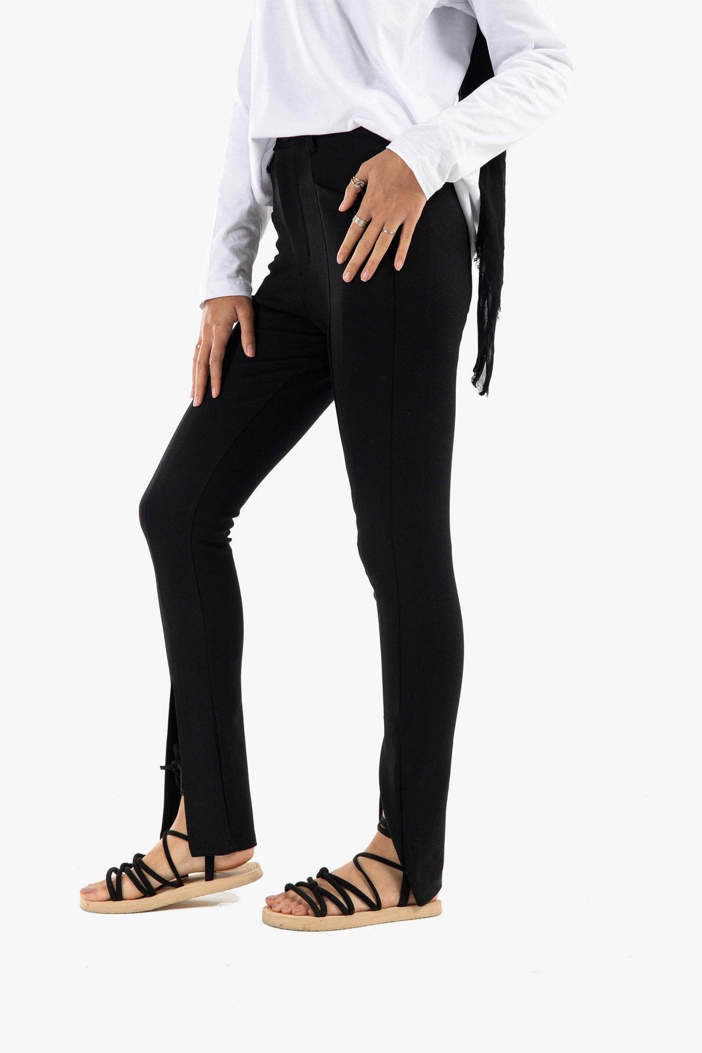 Black Jersey Skinny Pants - Carina - ÙƒØ§Ø±ÙŠÙ†Ø§