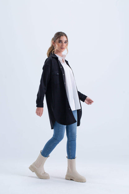 Black Loose Fit Shirt - Carina - ÙƒØ§Ø±ÙŠÙ†Ø§