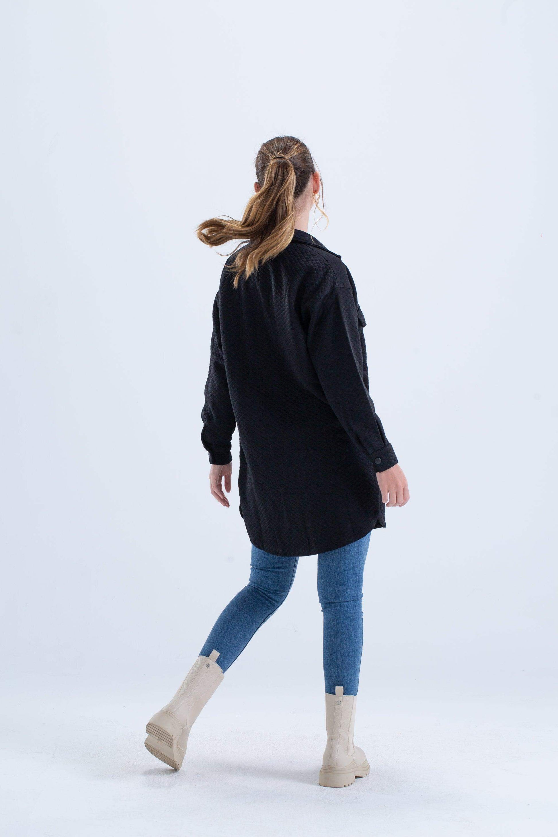 Black Loose Fit Shirt - Carina - ÙƒØ§Ø±ÙŠÙ†Ø§