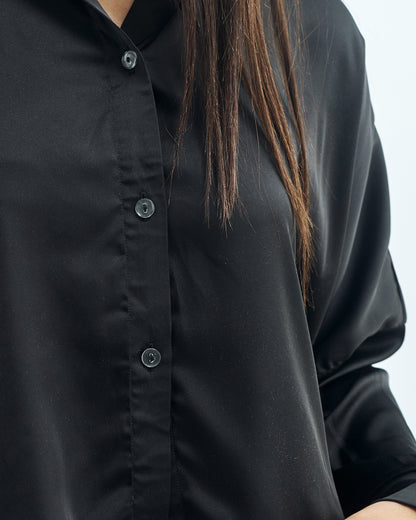 Black - Satin Shirt