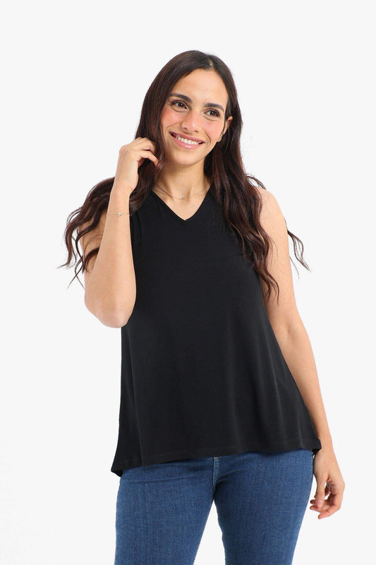 Black Voile Sleeveless Blouse - Carina - ÙƒØ§Ø±ÙŠÙ†Ø§