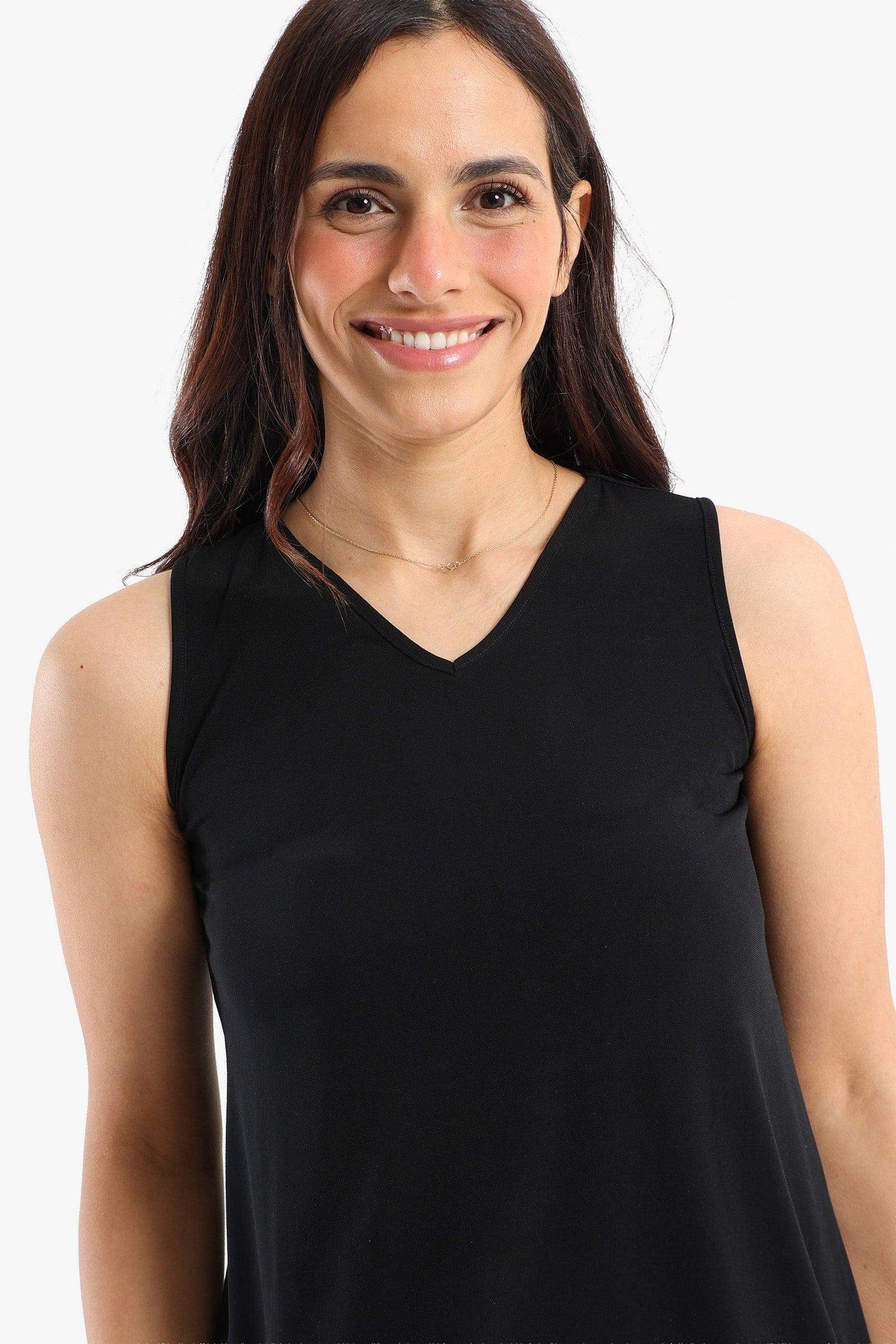 Black Voile Sleeveless Blouse - Carina - ÙƒØ§Ø±ÙŠÙ†Ø§