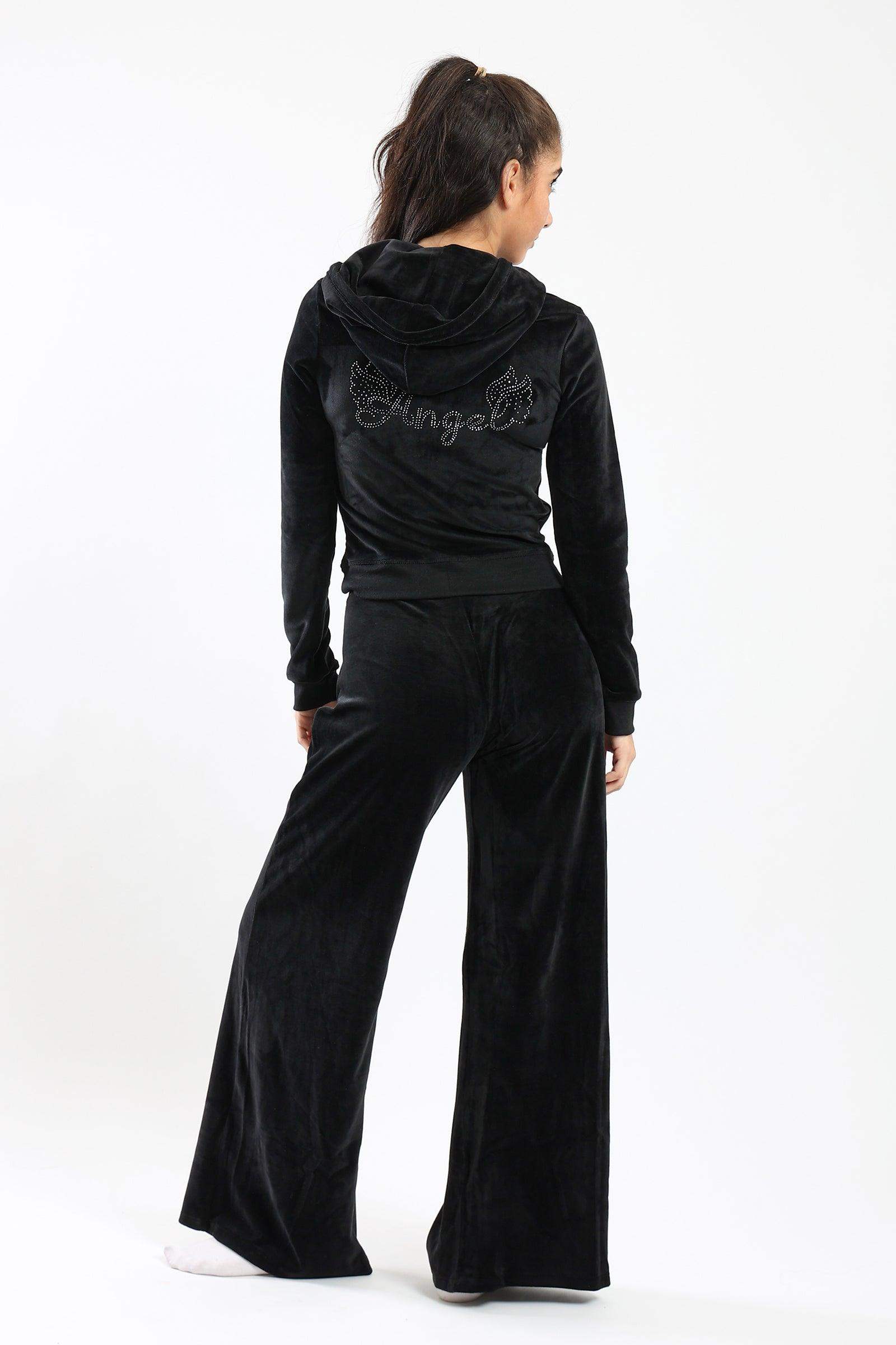 Black Zipper Closure Pyjama Set - Carina - ÙƒØ§Ø±ÙŠÙ†Ø§